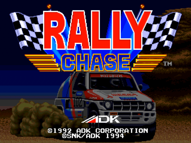Rally Chase title screen for Neo Geo CD